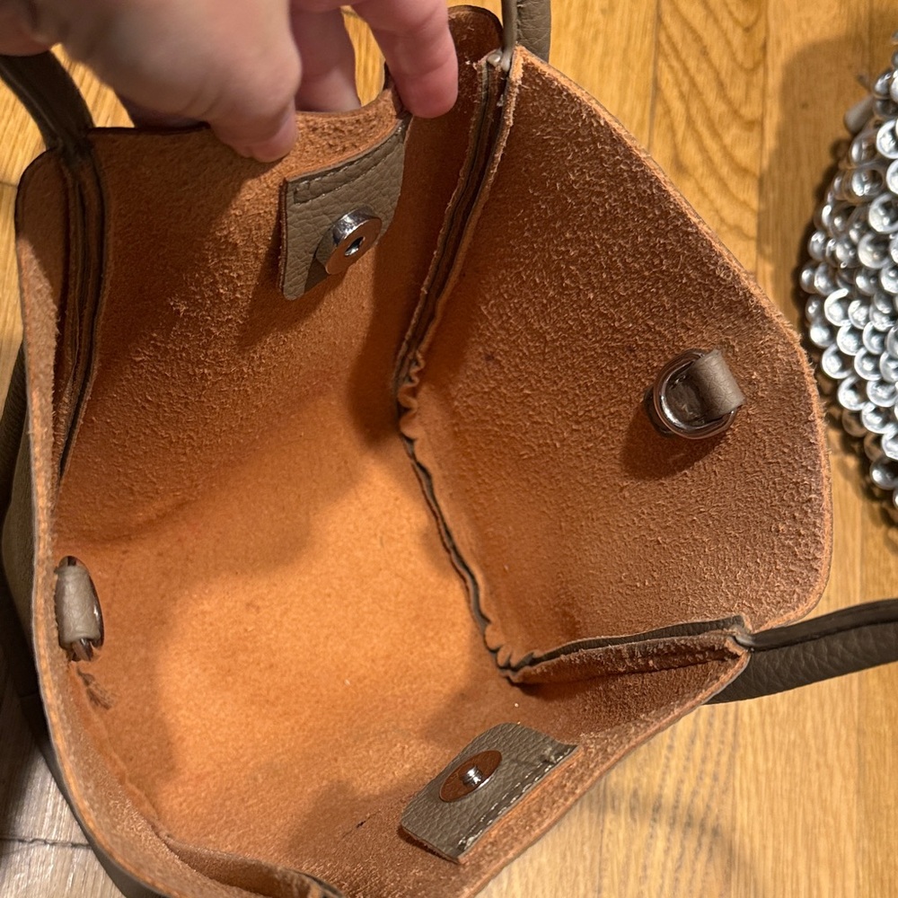 Melie Bianco Taupe Vegan Leather Purse - Picture 5 of 7
